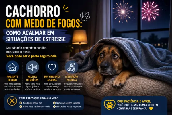 Cachorro com Medo de Fogos