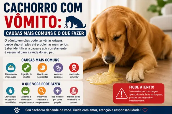 Cachorro com Vômito: Causas Mais Comuns e O Que Fazer